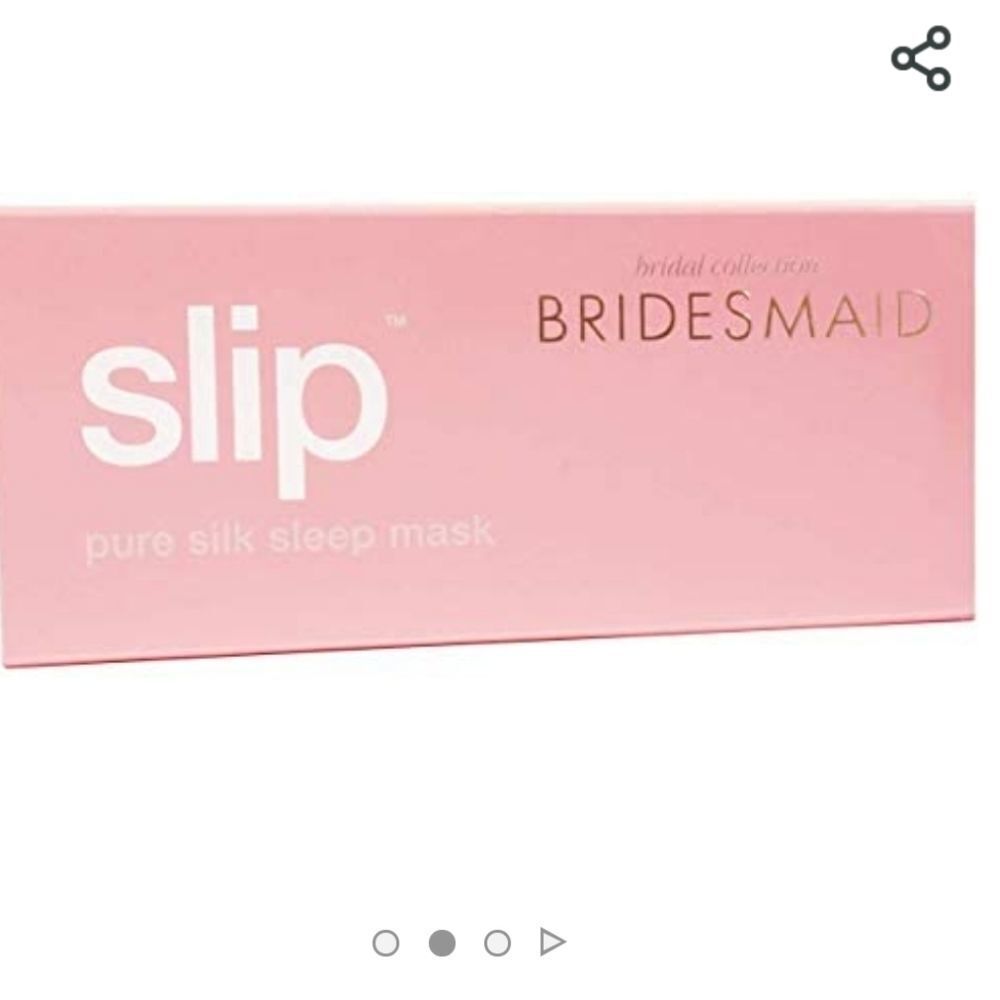 🆕️Slip Silk Sleep Mask Bridesmaid Pink Embroidered 100% Pure Mulberry Si… - Picture 10 of 11